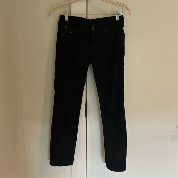 Black true religion jeans, low rise boot cut - Picture 2 of 3